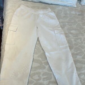 Aritzia Wide Leg Pants in Cream
